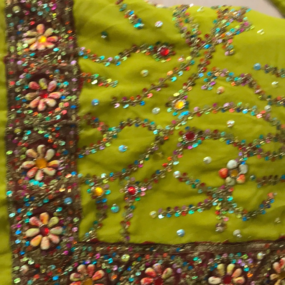 Heavy embroided saree blouse